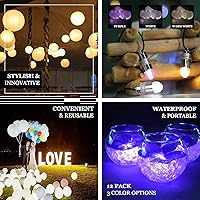 Vista 3 de Mini faroles de papel, globos o jarrón con luz LED a prueba de agua que no parpadean para fiesta de cumpleaños o decoración de boda