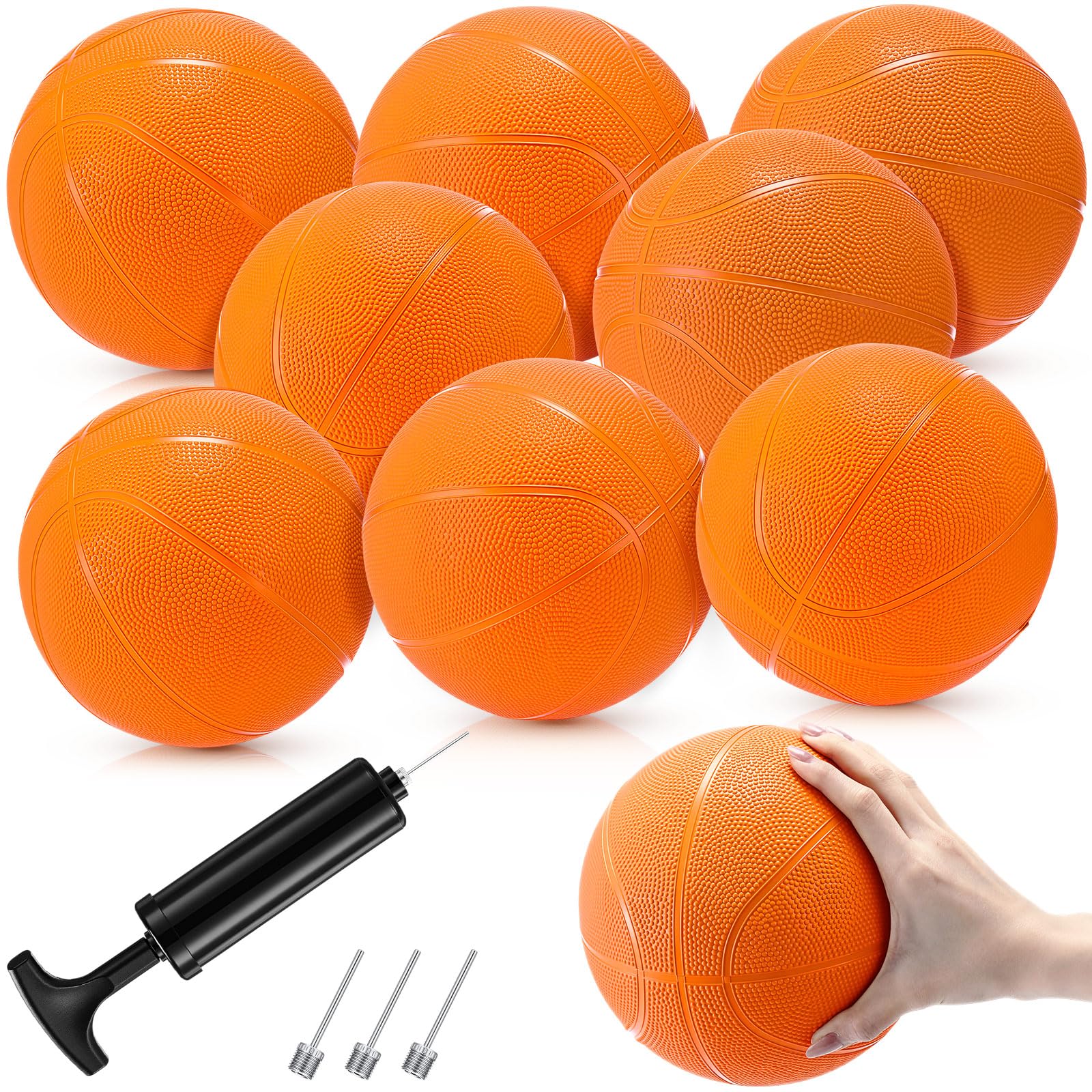 Amazon.com: Vinsot 8 Pack Mini Rubber Basketballs Set 7 Inch Mini