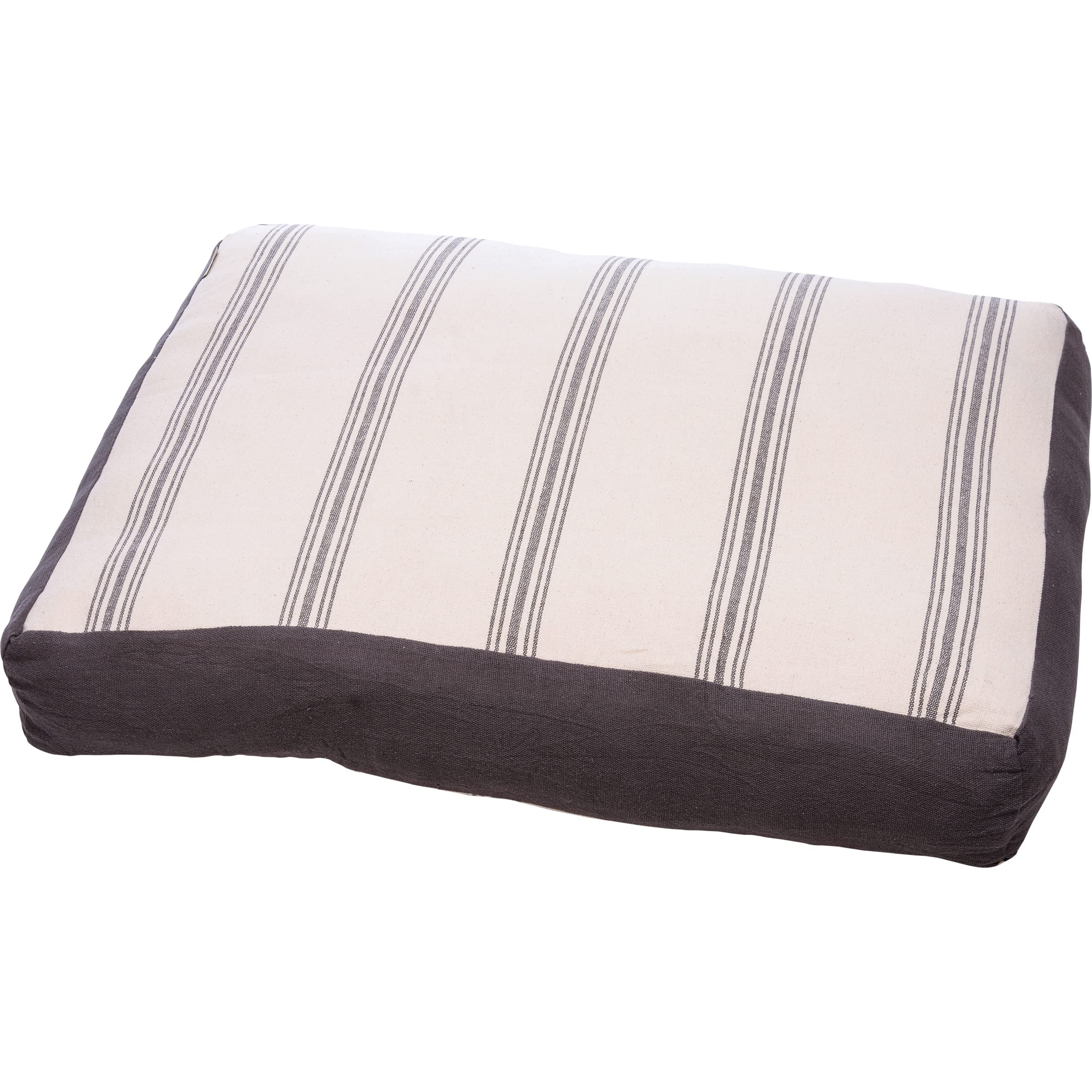 Grand lit pour chien à rayures gris salon chaleureux cosy