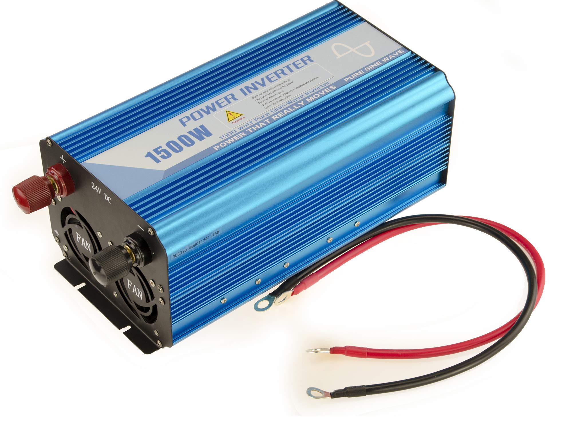 KALEA-INFORMATIQUE Convertidor de tensión de 24V de Entrada a 220V con Onda Pur Sinus. Potencia Continua 1500 Watts, Potencia Pico 3000W