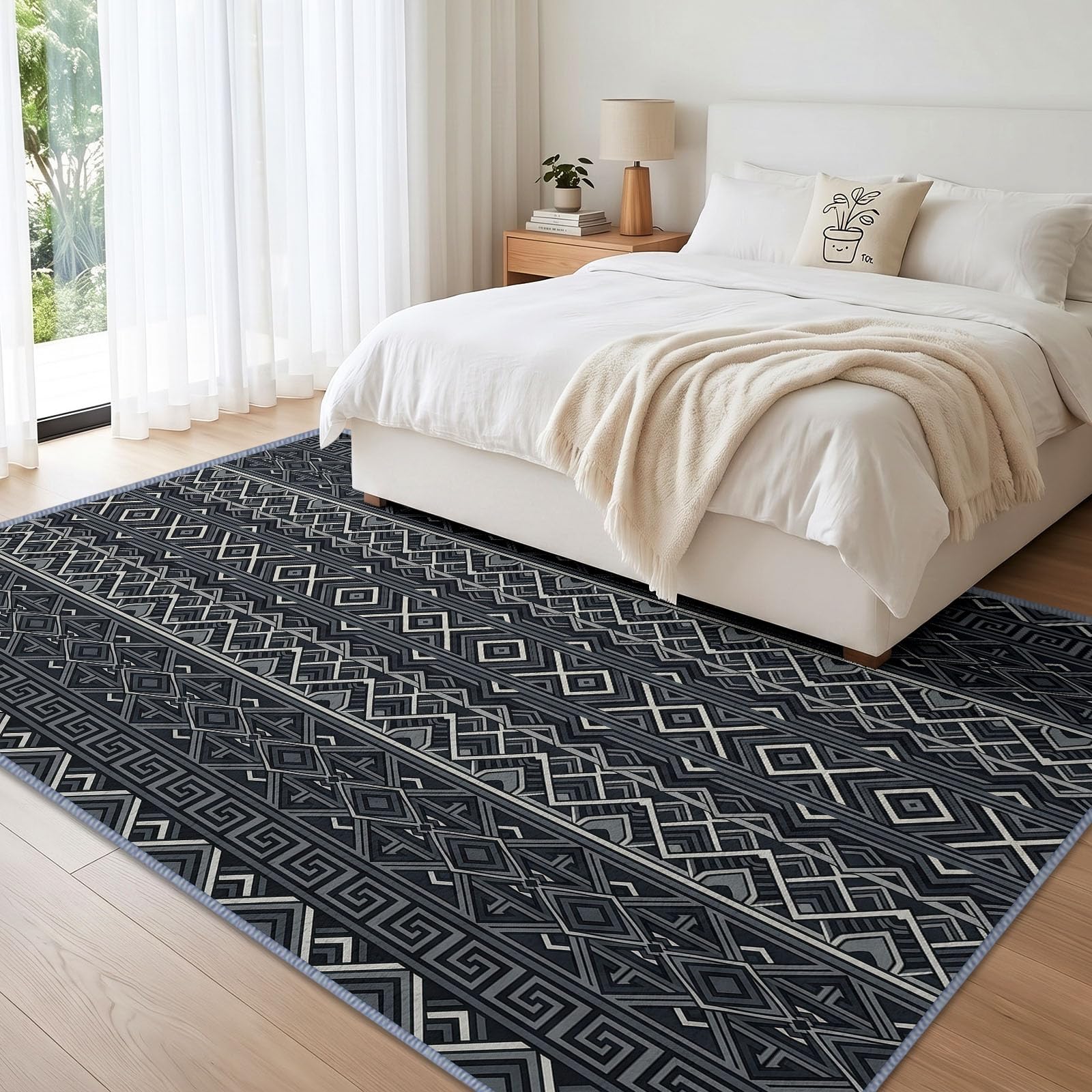 Générique Lavag Tapis Rayures Gris, 80x150 cm