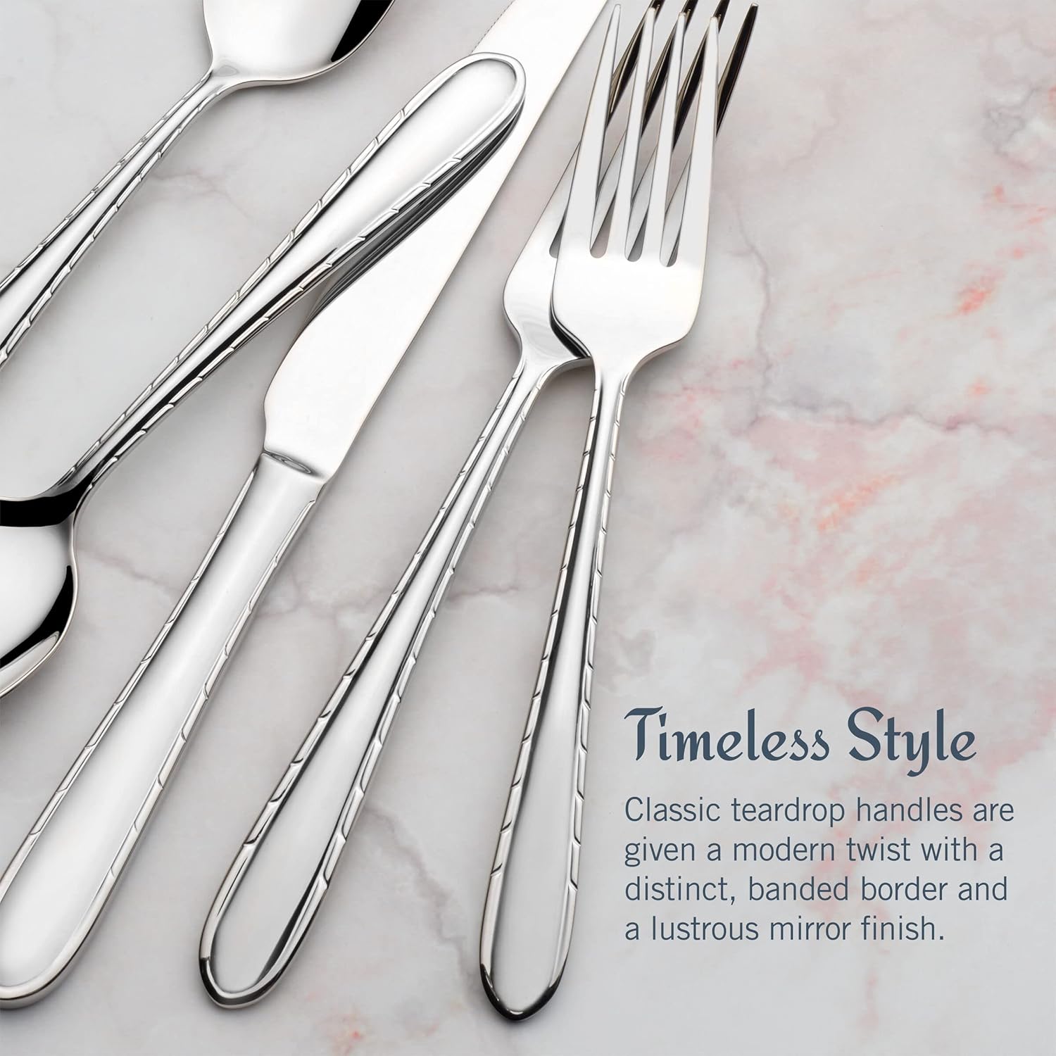 Mikasa Arturo 18/10 20 Piece Stainless Steel Flatware Set, Service For 4