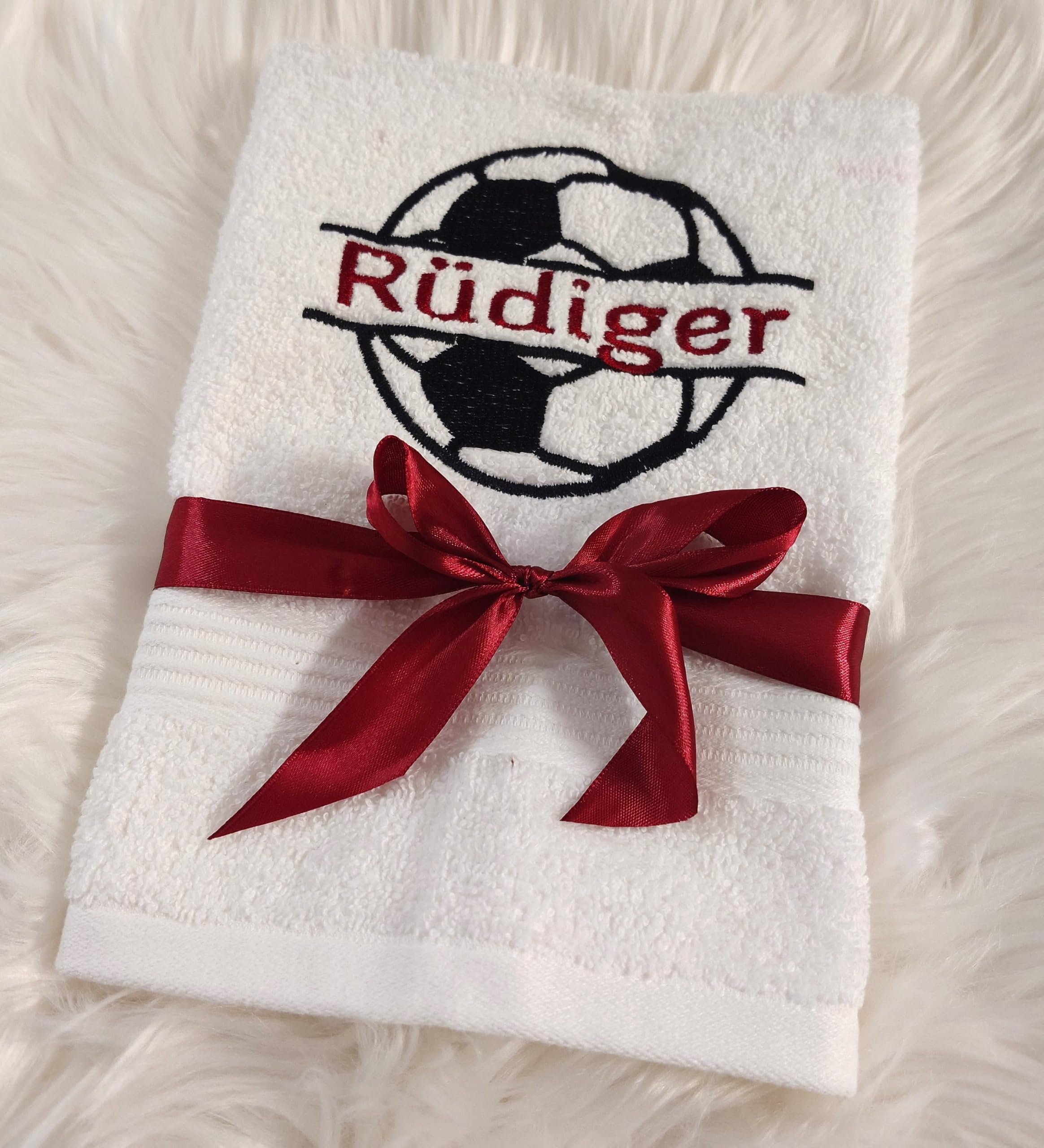 Produktbild von CHEFFS Personalisiertes Fußball Strandtuch - Mikrofaser Handtuch Mit Namen