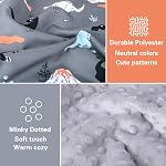 Rquite Car Seat Cover Baby, Carseat Covers Baby Boy, Minky Infant Car Seat Cover Winter, Peekaboo Opening Car Seat Canopy, Multi-use Baby Carrier, Stroller, Nursing Cover, Minky Blanket, Dinosaur