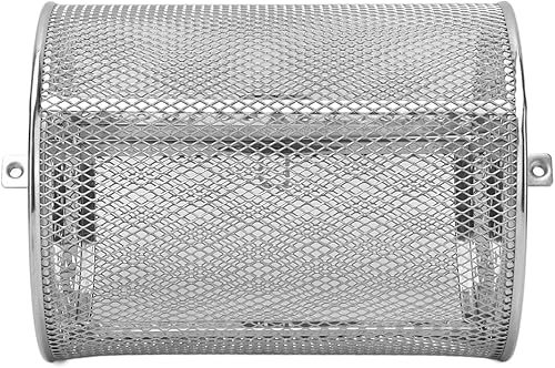 Miniatura 9 de Cesta de asador de acero inoxidable para horno de asador, jaula giratoria de 360 grados para hornear nueces, herramienta de asador de barbacoa