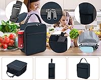 Vista 2 de Lonchera para hombres – Bolsa de almuerzo reutilizable para hombres adultos y mujeres – Lonchera pequeña aislada