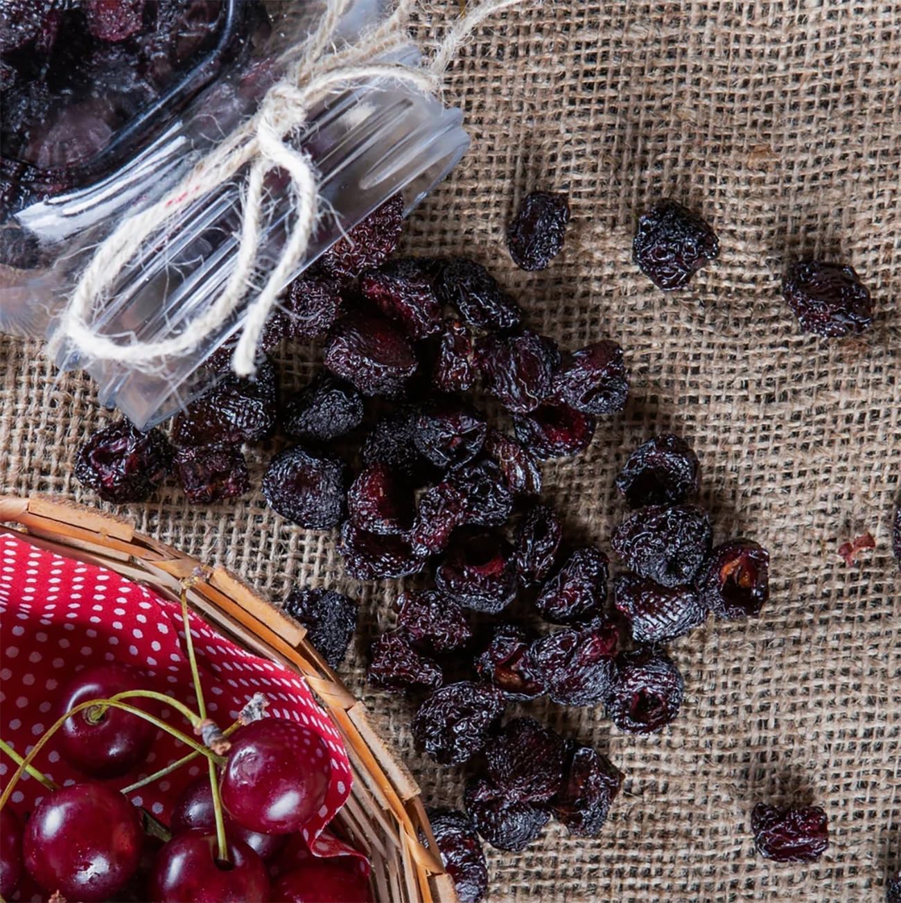 Raw Farm – Bio Cerezas Ecológicas Deshidratadas 1 kg – Sin Hueso – 100% Naturales y Sin Aditivos – Sin Azúcar Añadido – Jugosas, Frutadas y Aromáticas