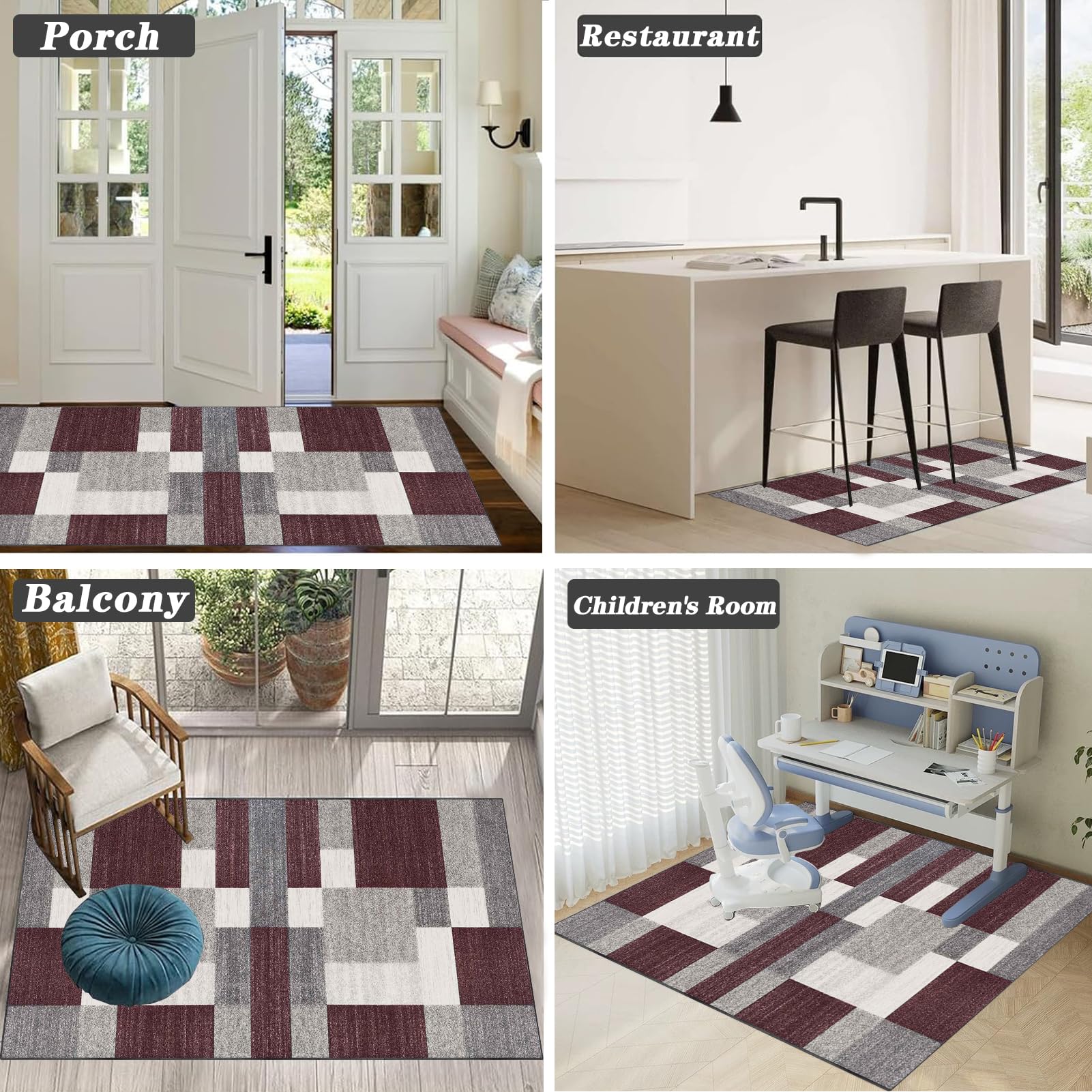 Tappeto Lungo per Corridoio Tappeto Cucina Moderno Antiscivolo Lavabile 50 x 120 cm Tappeti Runner Ingresso Interno Tappeto Passatoia per Cucina, Corridoio, Camera da Letto, Soggiorno, Lavanderia