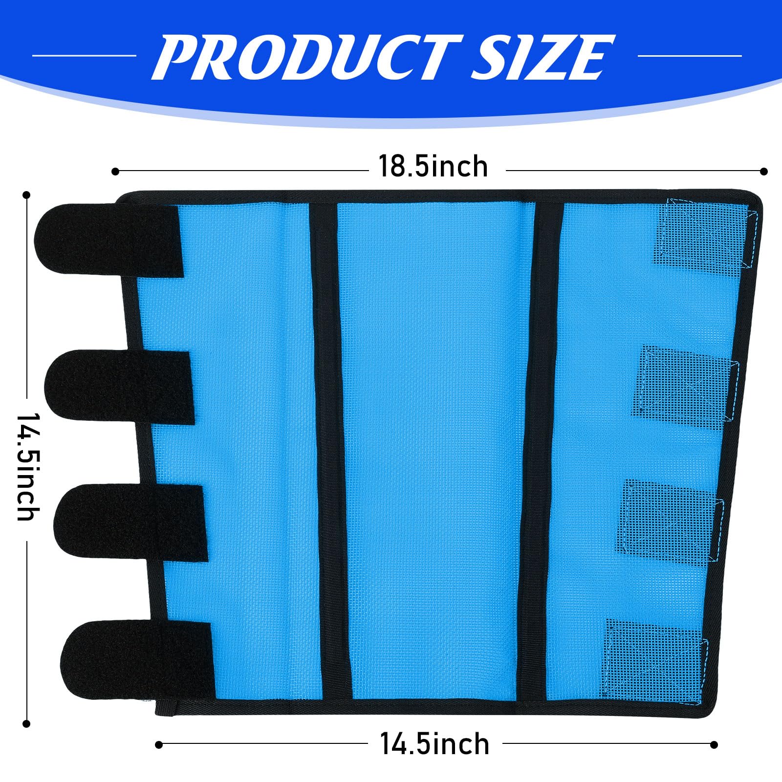 8 Pcs Mesh Fly Boots for Horse Breathable Mesh Horse Boots Protective Horse Leg Wraps Horse Leggings for Preventing Flies and Mosquitoes Bites (): Dark Blue, Sky Blue