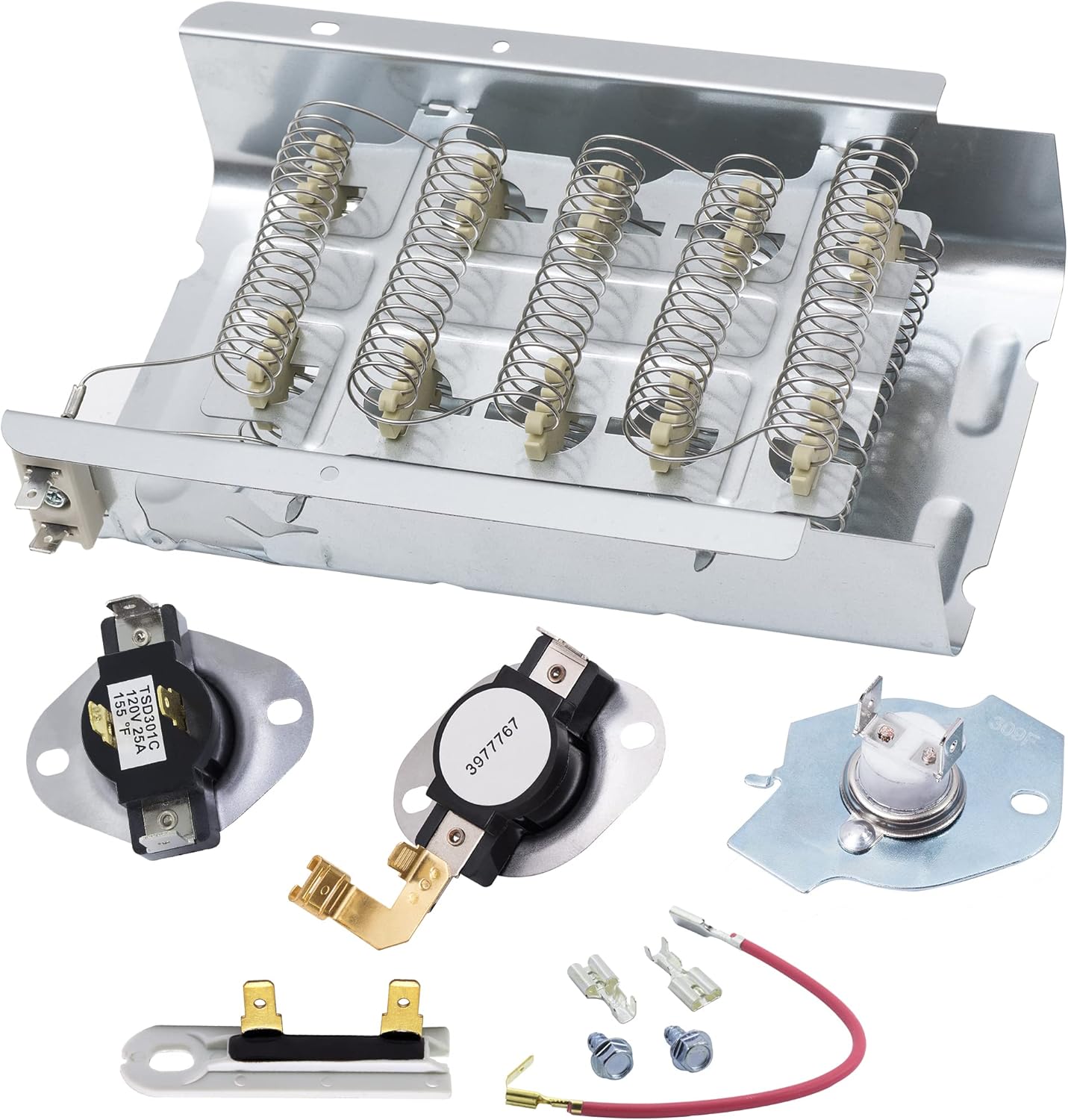279838 Dryer Heating Element Kit with Thermostats Thermal Fuses and