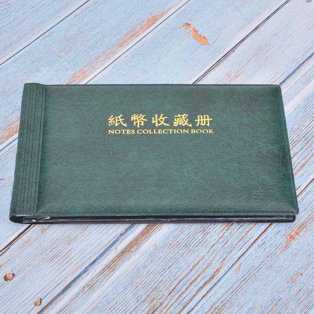 Album portabanconote, Exquisite Classic, Libretto Raccolta Banconote, per Raccogliere Banconote per Porta Soldi per gettoni per espositore da Collezione(Dark Green)