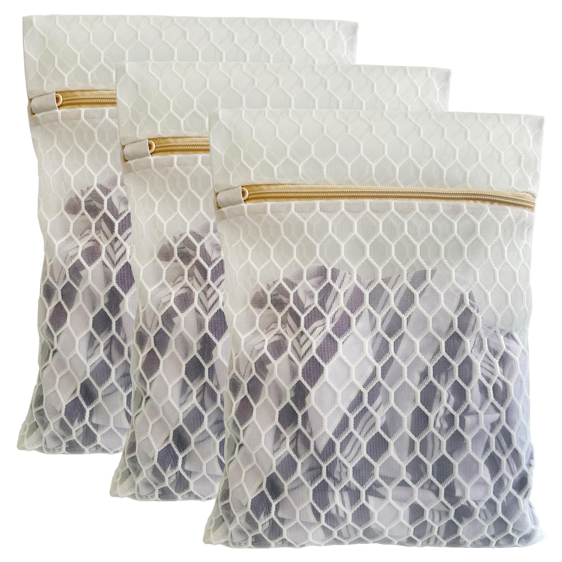 3 Pack Laundry Bag Durable Big Honeycomb Mesh Laundry Bags Suitable for Delicate Clothes Washing 15 7 x