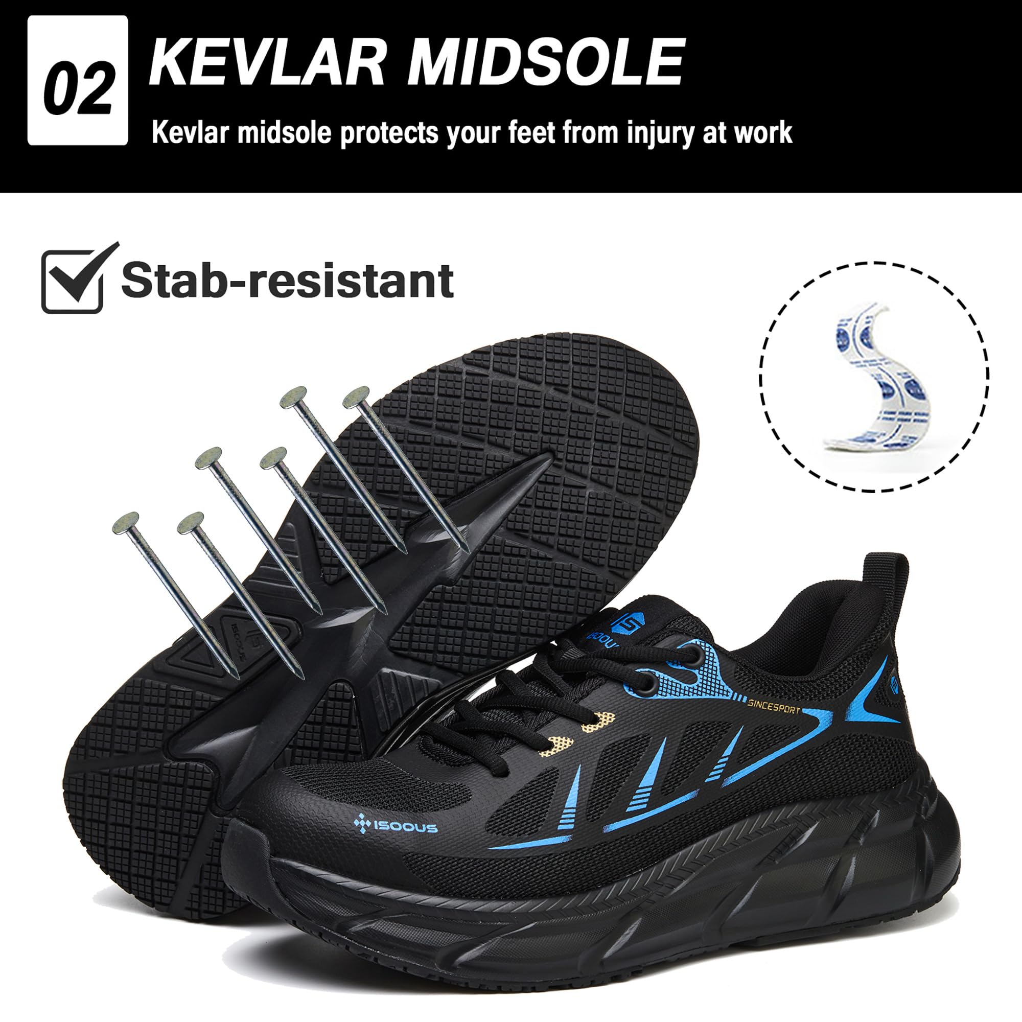 Scarpe Antinfortunistiche Uomo Scarpe da Lavoro Donna Leggere Scarpe Sicurezza con Punta in Acciaio Traspiranti