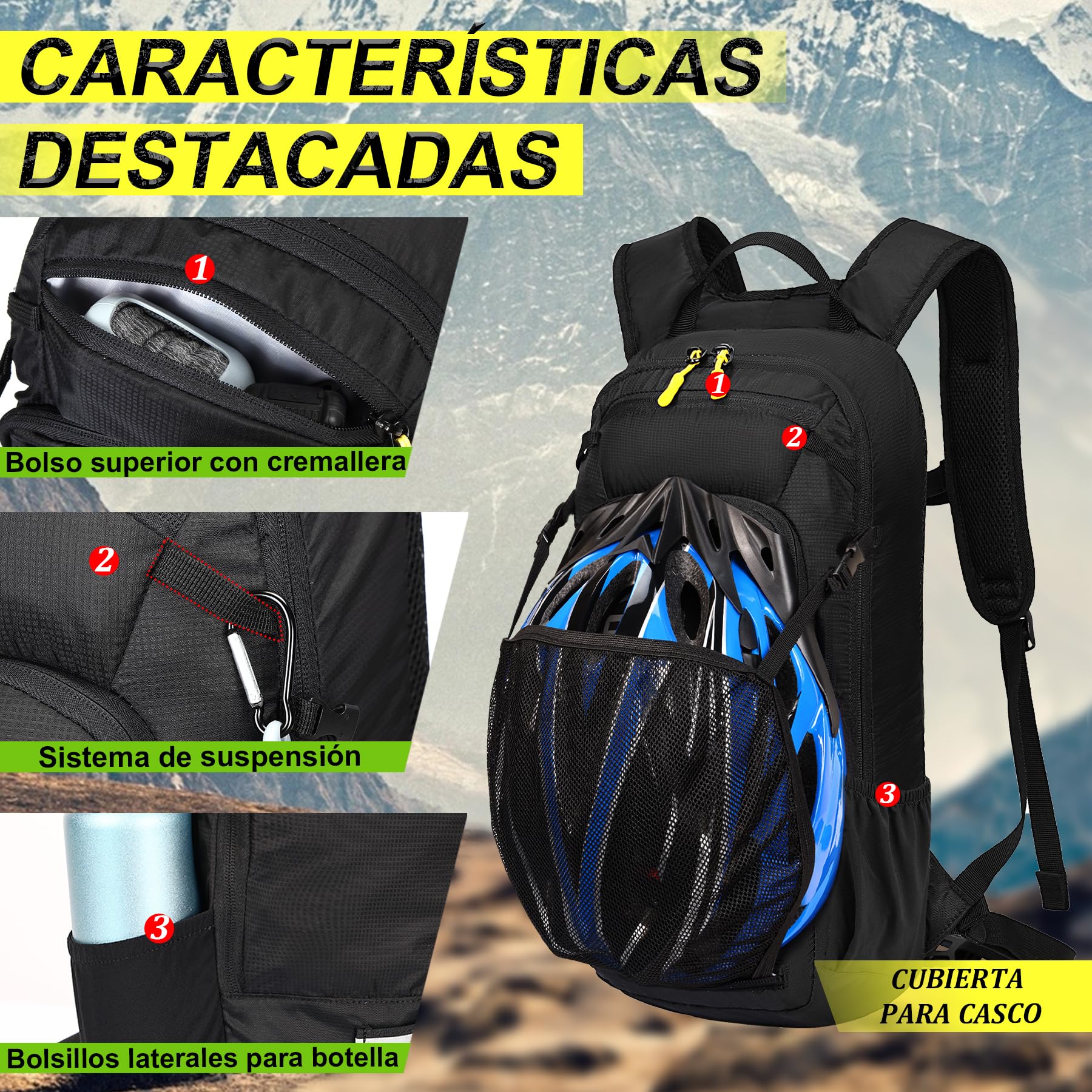 Red Para Moto Mochila De Ciclismo Para Bicicleta De 10L, Bolsa De