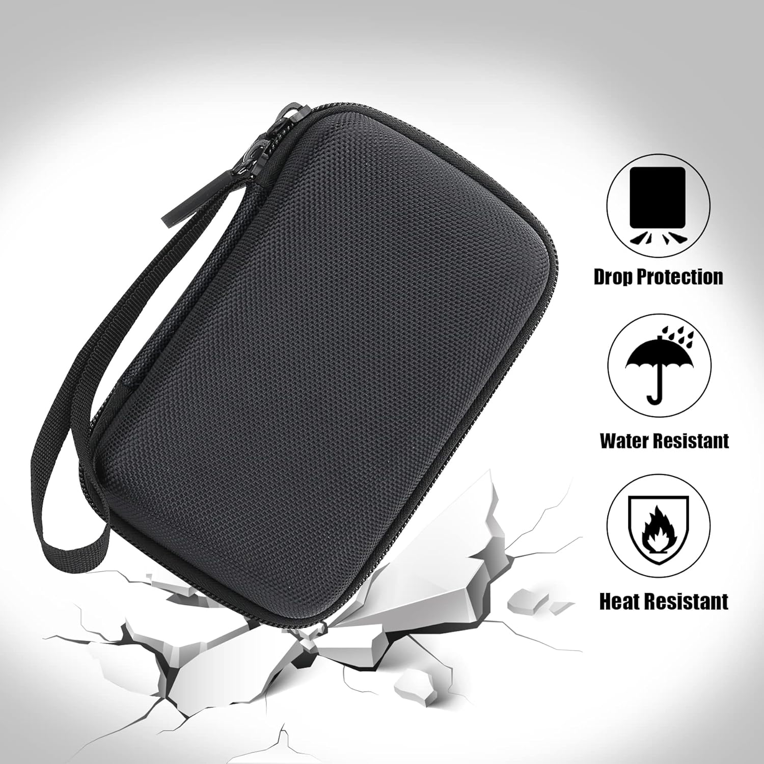 Aenllosi Hard Storage Case Compatible with Phomemo D30 Bluetooth Wireless Mini Label Printer.(Only Case,Black) - Image 5