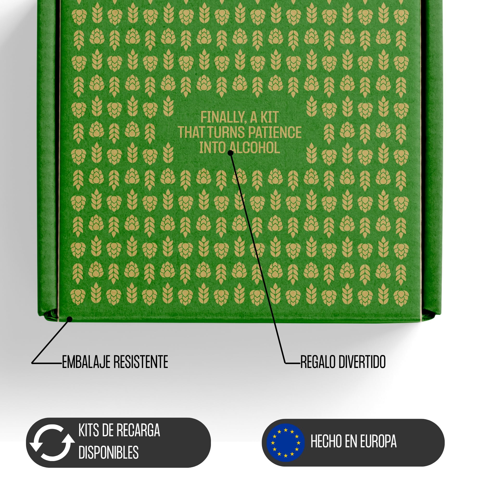 Hopline Kit para elaborar Cerveza Blonde - 5 litros - Elabora tu Propia Cerveza en casa - Regalo Ideal para Hombres, Padres o Amigos - Cerveza Artesanal - Regalo de cumpleaños Original