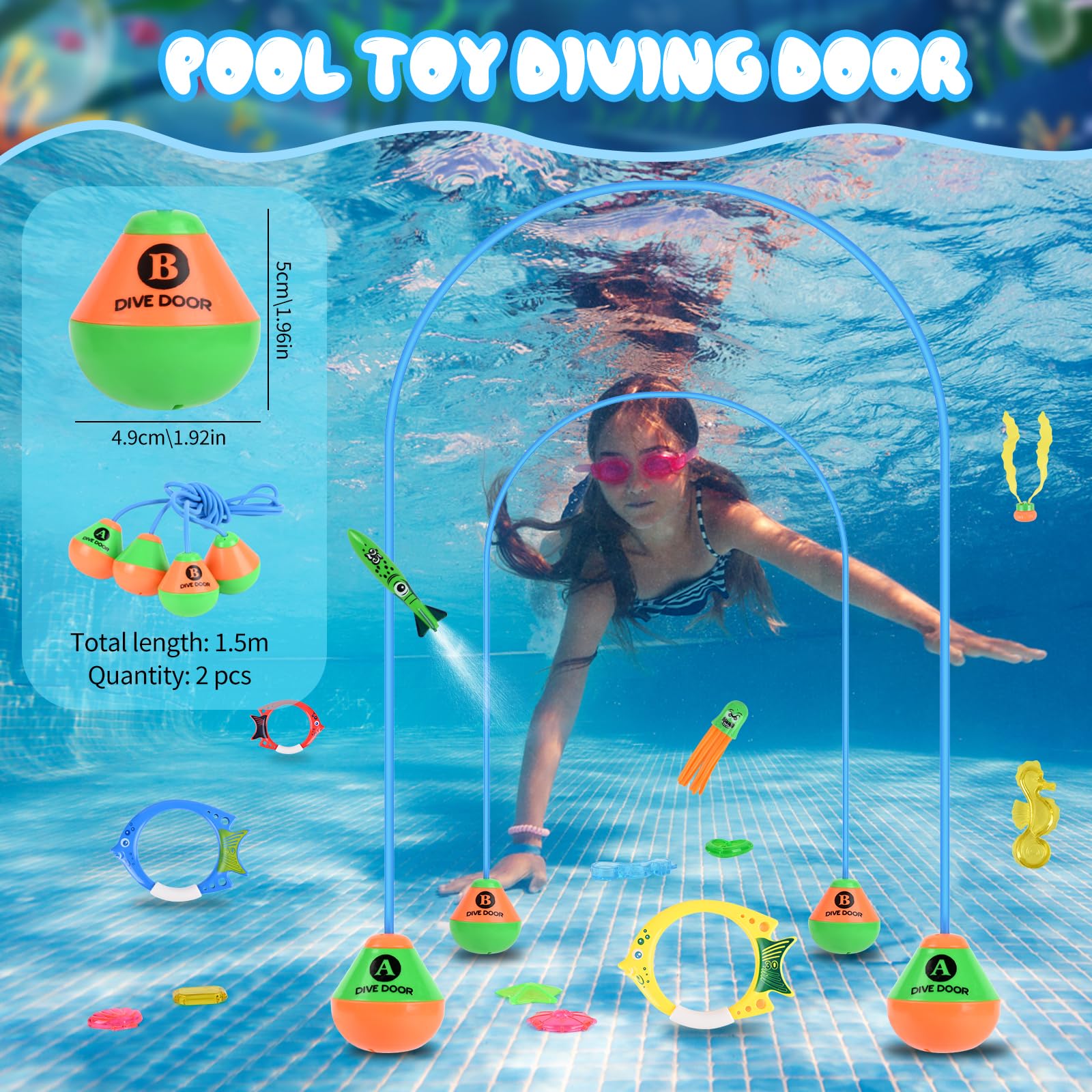 Juegos De Agua Scientoy Juguetes De Buceo Para Piscina, 34