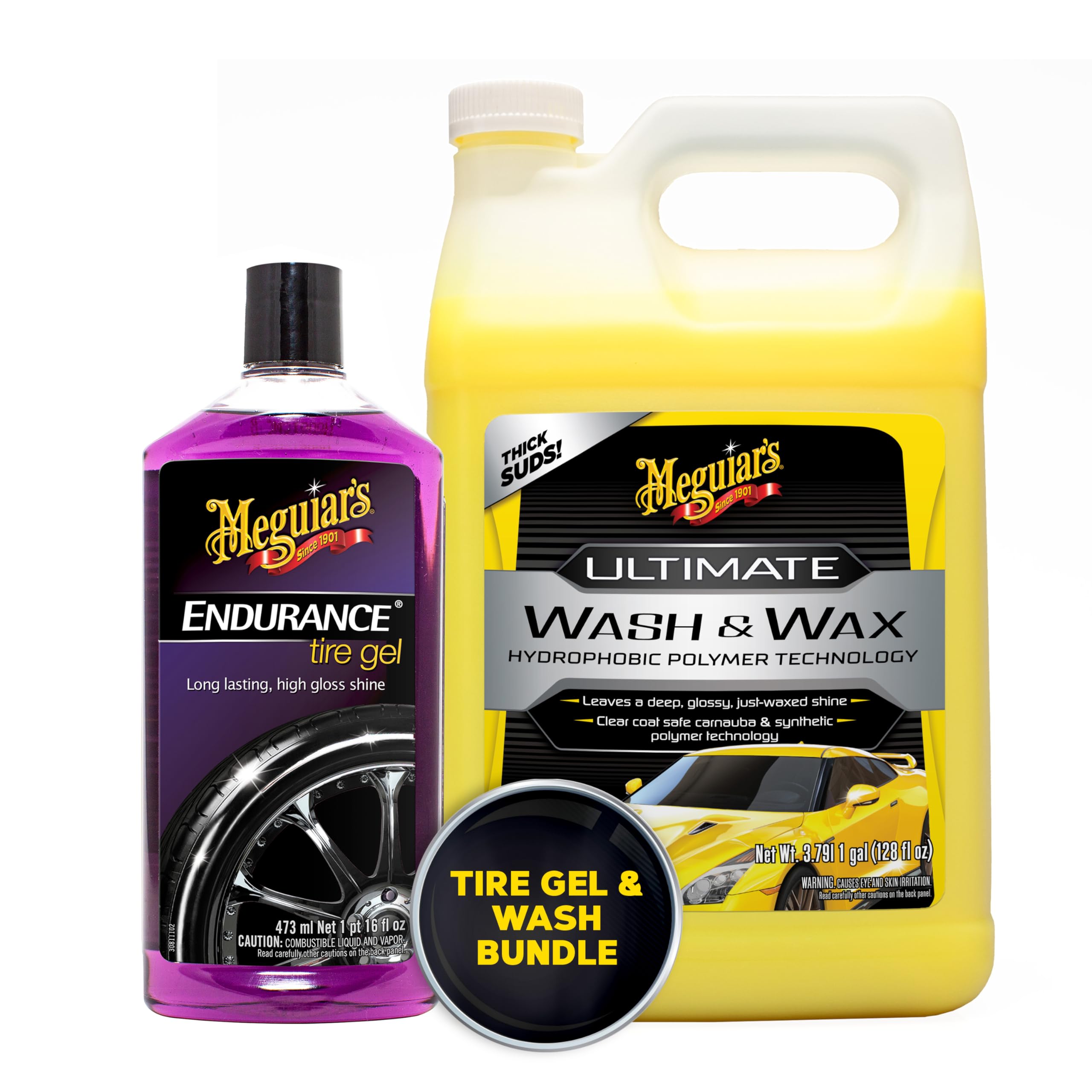 Meguiar's Ultimate Wash and Wax and Meguiar's Endurance Tire Gel Bundle