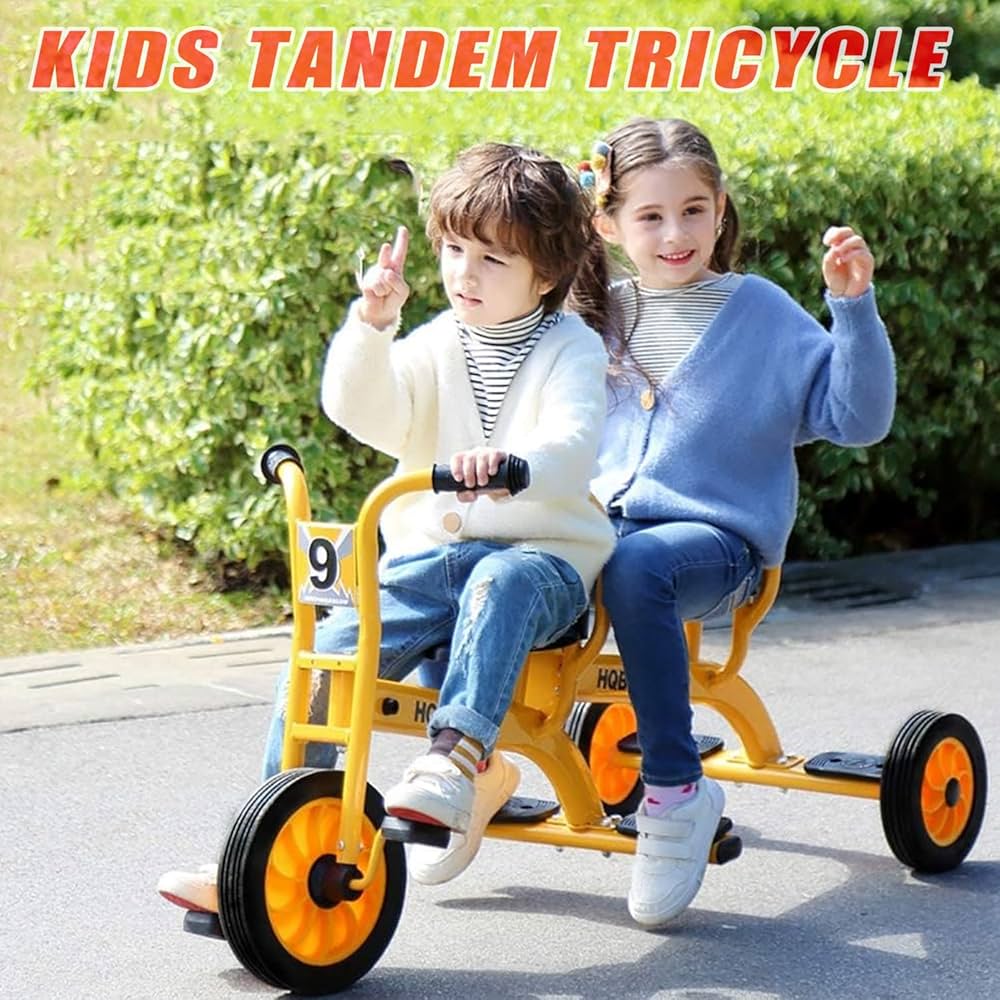 Amazon.co.jp: MOFGOE 幼児用三輪車ダブルシート、キッズ