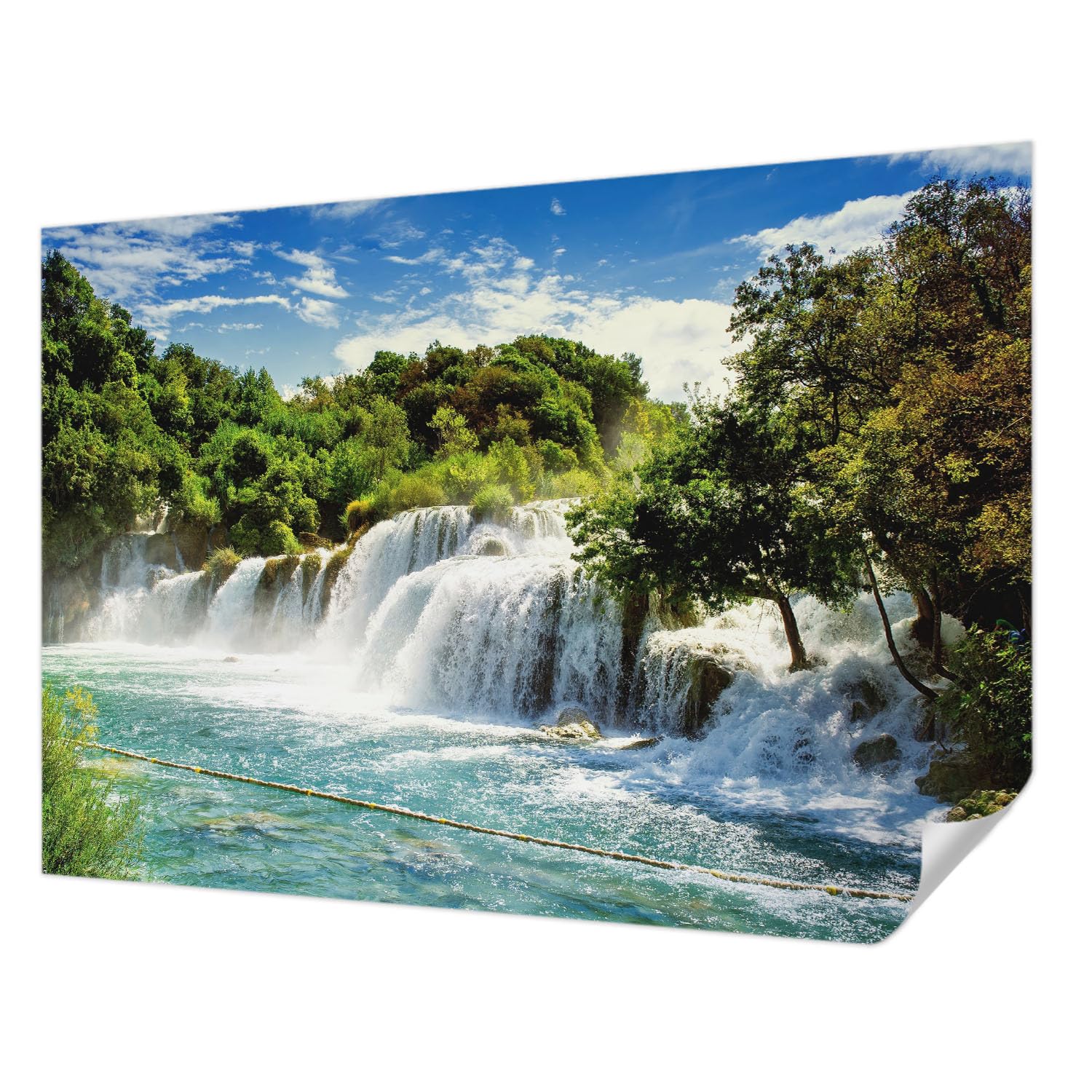 Papier peint autocollant lavable cascade 208x146 cm haute qualité Tulup