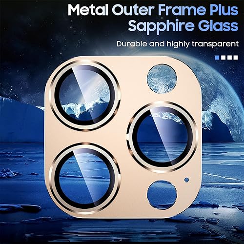 Miniatura 4 de Uyiton - Protector de lente de cámara de iPhone 13 Pro y 13 Pro Max, fuerte absorción, protección anticaídas, cubierta de cámara trasera, vidrio