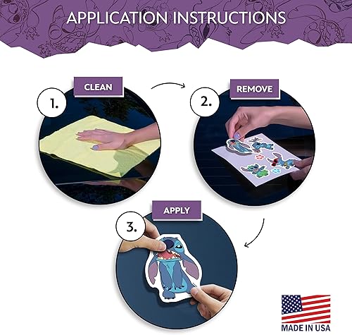 Miniatura 6 de Disney Lilo and Stitch - Juego de 7 calcomanías de Lilo y Stitch para niños y adultos, calcomanías de vinilo para laptop, vaso, botella de agua,