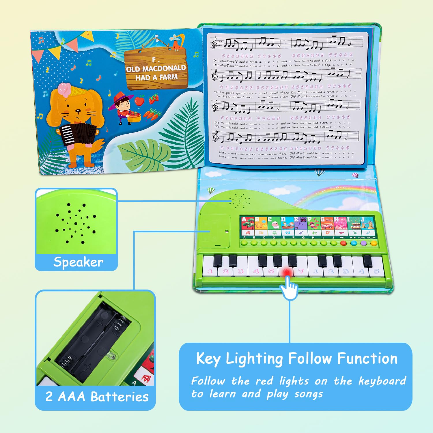Kids Piano Book Educational Musical Toy For 3 Years Old Gifts Baby - View #12