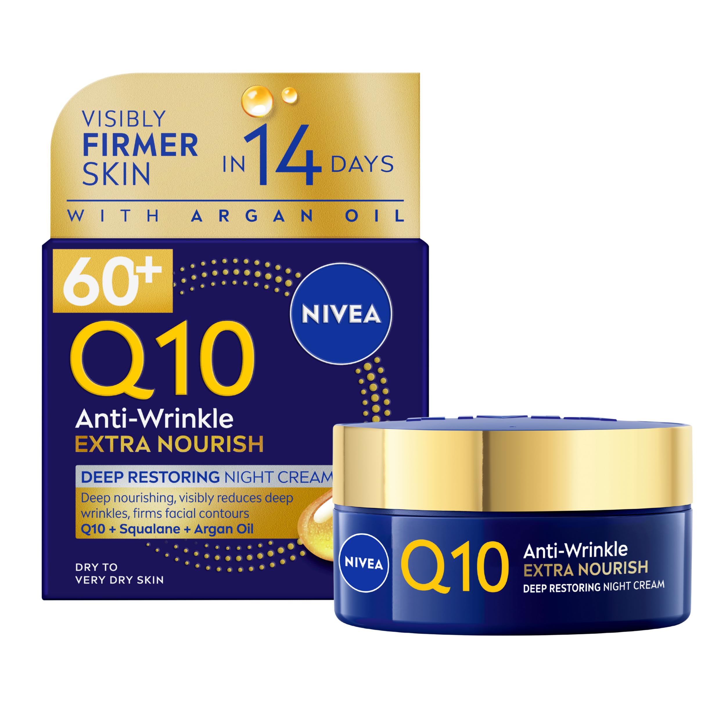 NIVEA Q10 60+ Anti-Wrinkle Replenishing Night Cream
