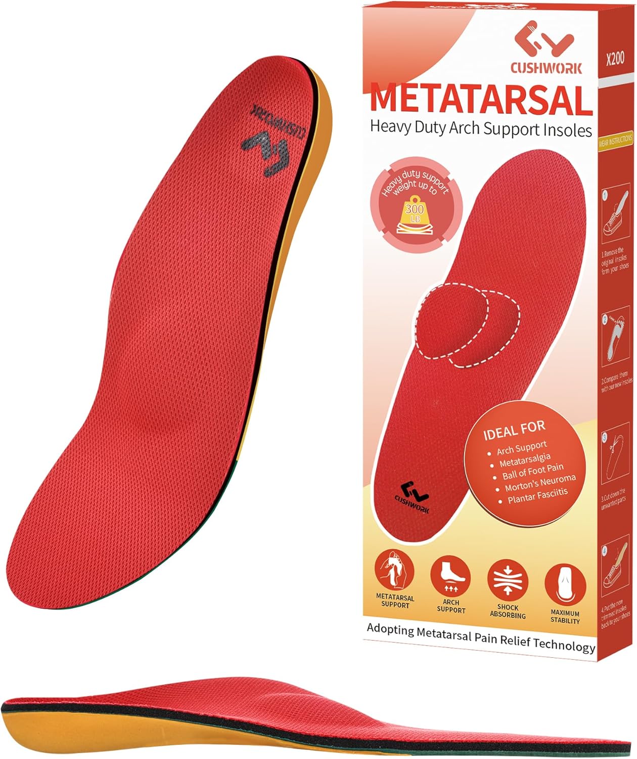 Metatarsalgia Insoles for Ball of Foot Pain