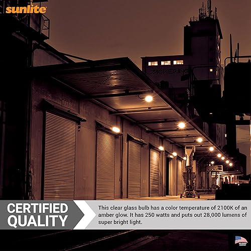 Miniatura 5 de Sunlite 03636-SU LU400MOG - Bombilla de sodio de alta presión, 400 vatios, ED18MOG, base Mogul (E39), código ANSI S51, 48,000 lúmenes, 20,000 horas