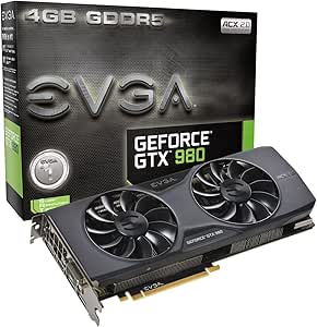 EVGA GeForce GTX 980 4GB GAMING ACX 2.0, 26% Cooler and 36% Quieter Cooling Graphics Card 04G-P4-2981-KR