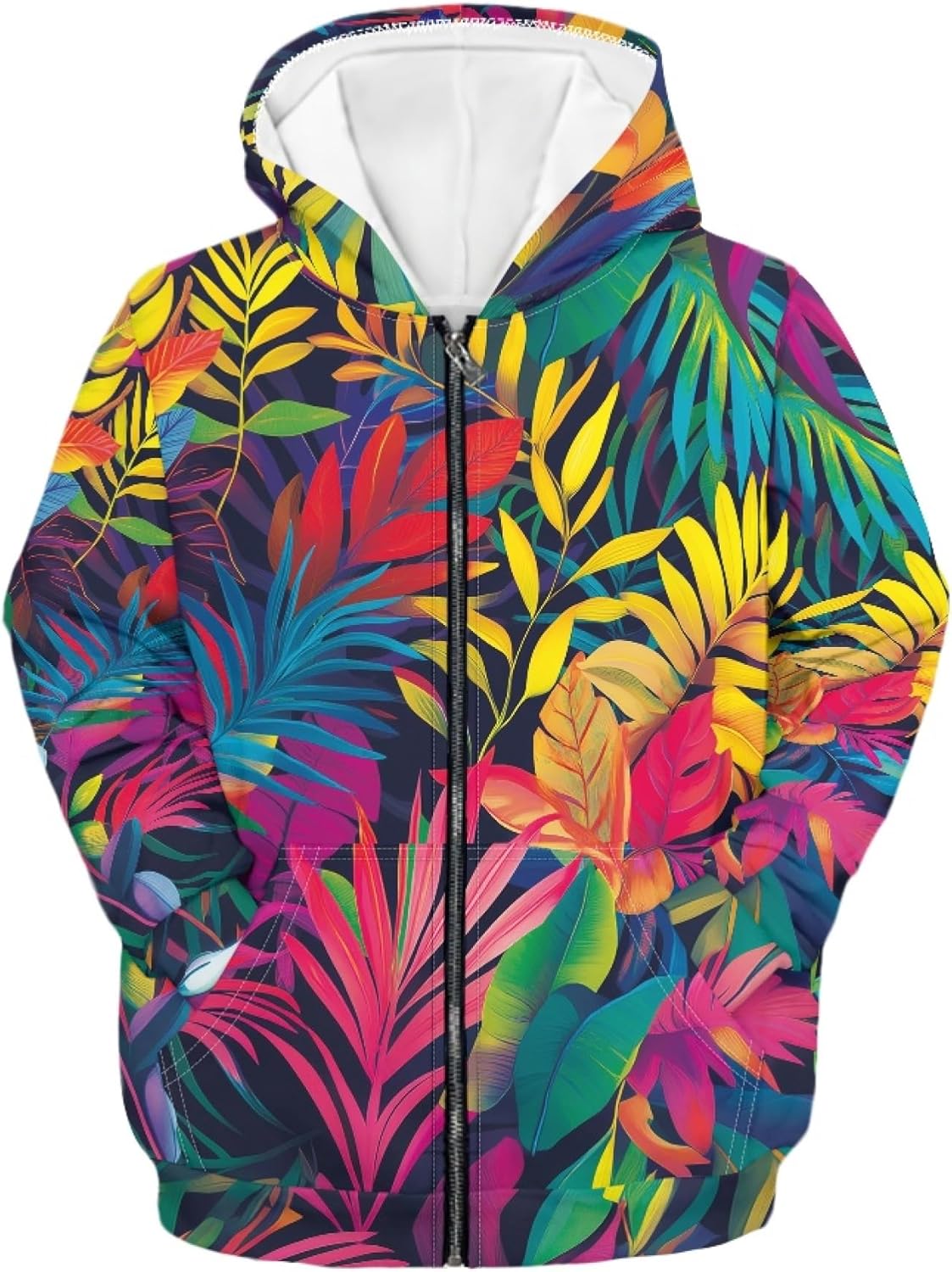 Girl Zip Up Hoodie Animal Print Long Sleeve Hooded Sweatshirt Lightweight Casual Athletic Fall Hoodie Jakcet
