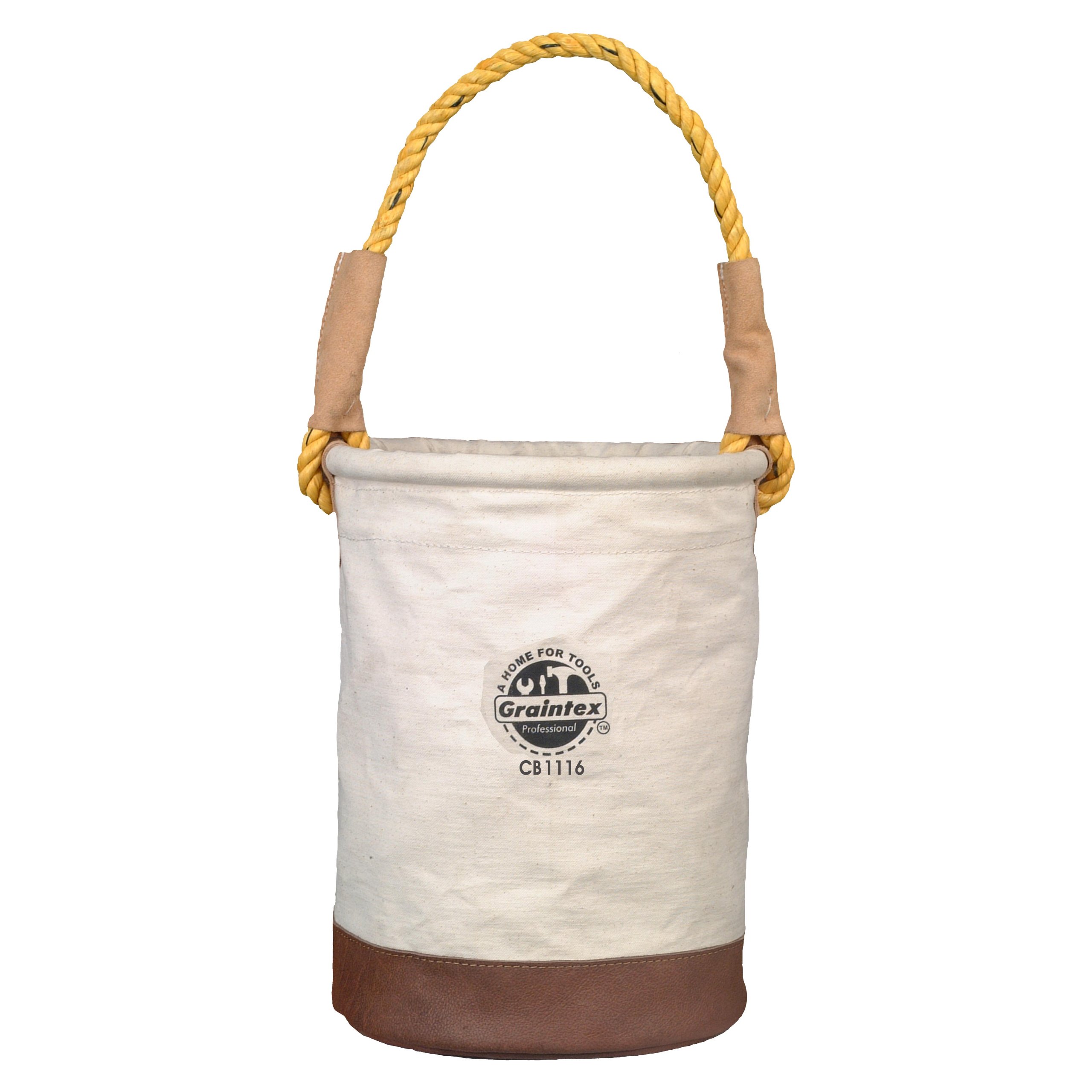 Graintex tuerca y perno bolsa, Graintex CB1116 Canvas Bucket Leather Bo