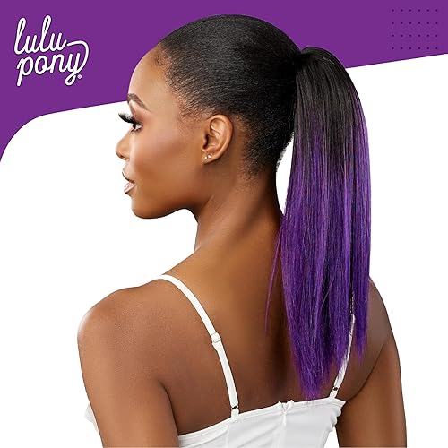 Miniatura 3 de Sensationnel Lulu - Cordón de cola de caballo - Lulupony Nisi sintético de alto calor yaki cola de caballo o hasta hacer extensión de pelo peluca -