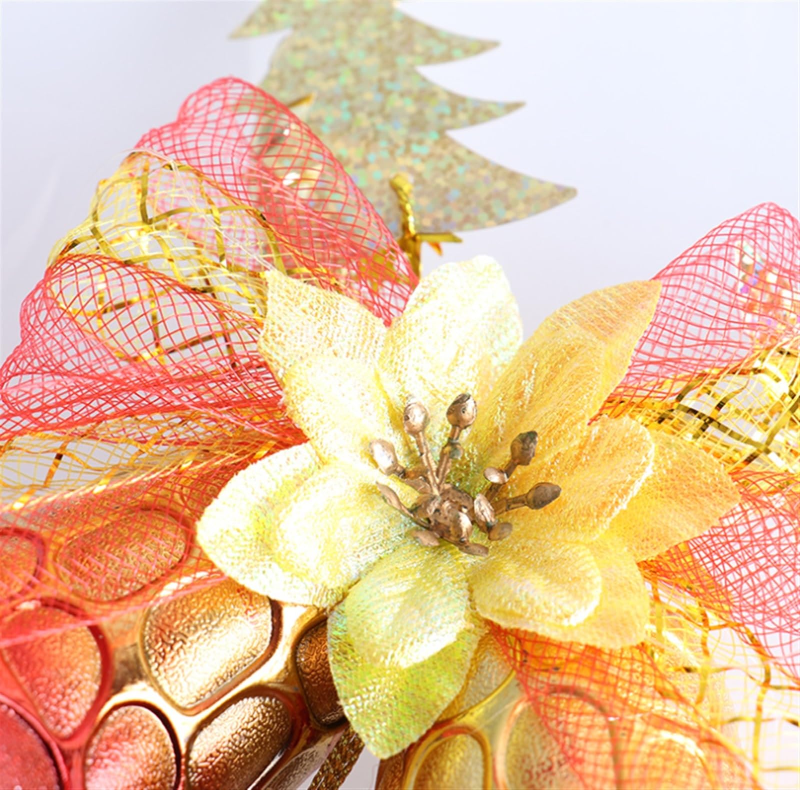 Campanelle Natale Buon Natale Campana da Appendere alla Porta con Ornamentale A Forma di Arco E Ciondolo A Decorazioni(Gold)