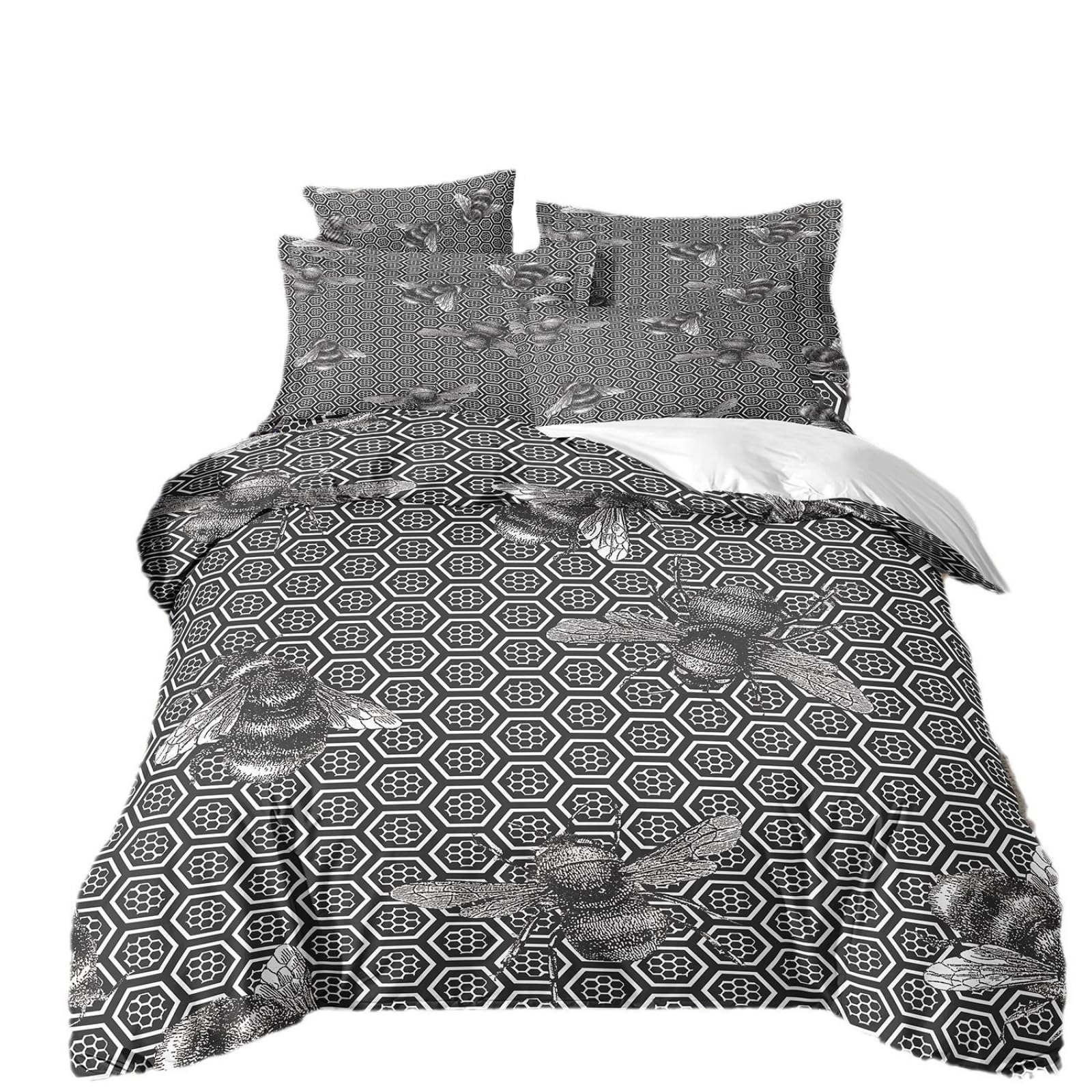 Housse couette 140x200 lavable et thermorégulatrice avec fermeture éclair robuste