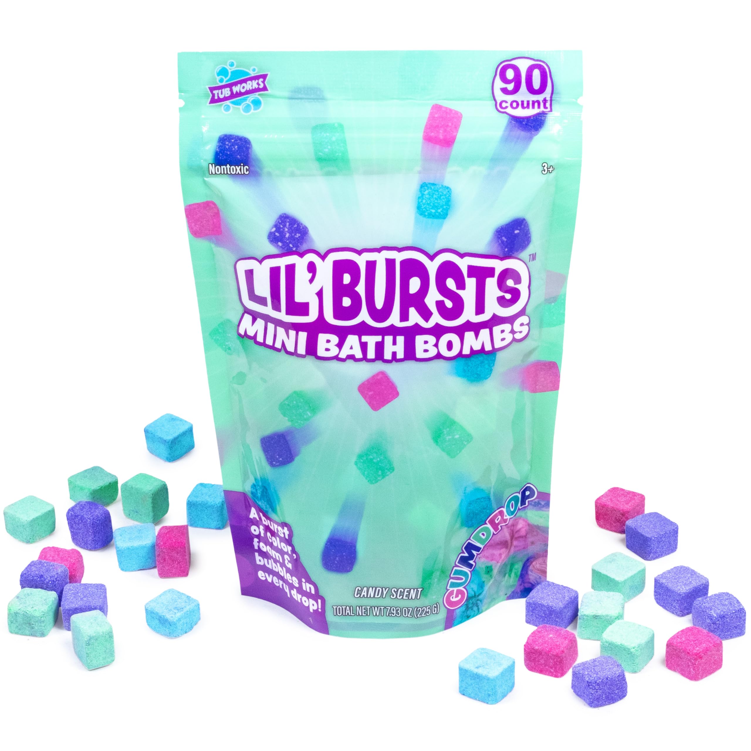 Amazon.com : Tub Works® Lil' Bursts™ Mini Bath Bombs for Kids, 90