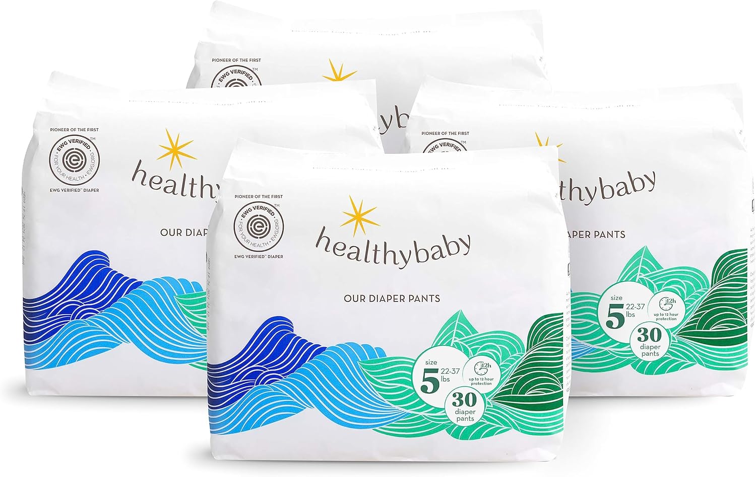 Healthybaby Pull Up Style Diapers Bundle 120 Count EWG