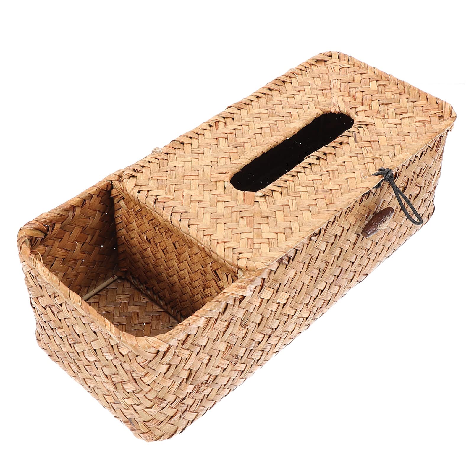 Gatuida Scatola Portatovaglioli Multifunzionale Rattan Naturale Design Elegante Per Casa e Ufficio Organizer Per Telecomandi e Accessori Colore Arancione Per Decorazioni Rustiche e Regali