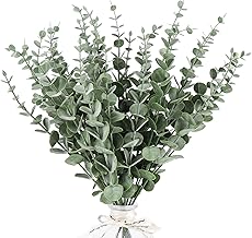 YiliYa 30 Pcs Artificial Eucalyptus Leaves Decoration Artificial Eucalyptus Stems 38cm Natural Eucalyptus Plant for Wedding Decoration Home Floral Arrangement