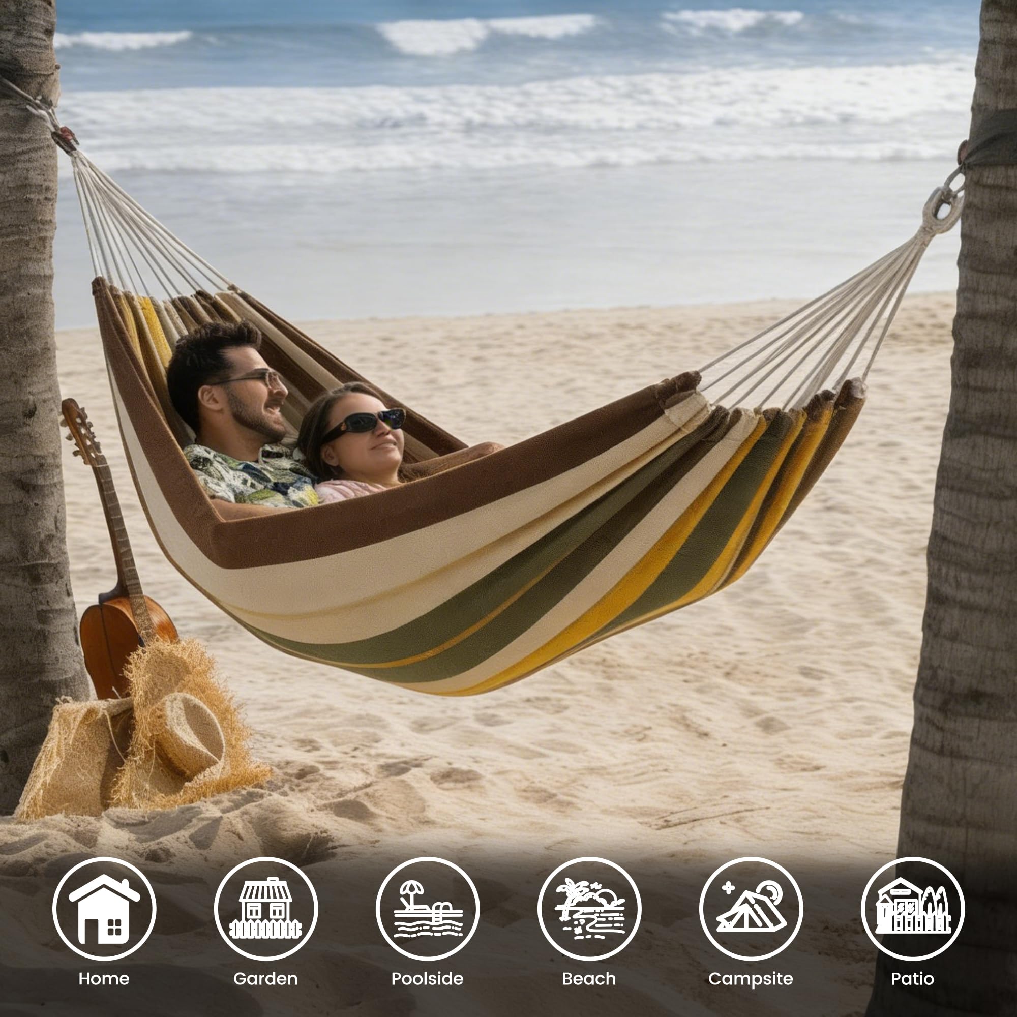 Amazon.co.jp: Lazy Daze ハンモック 特大ダブルハンモック ポータブル 
