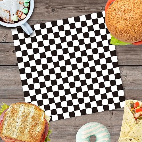 Miniatura 3 de Paquete de 200 hojas de papel de alta calidad para delicatessen de 10 x 10 pulgadas, hojas de papel a prueba de grasa para sándwich, panrollos,