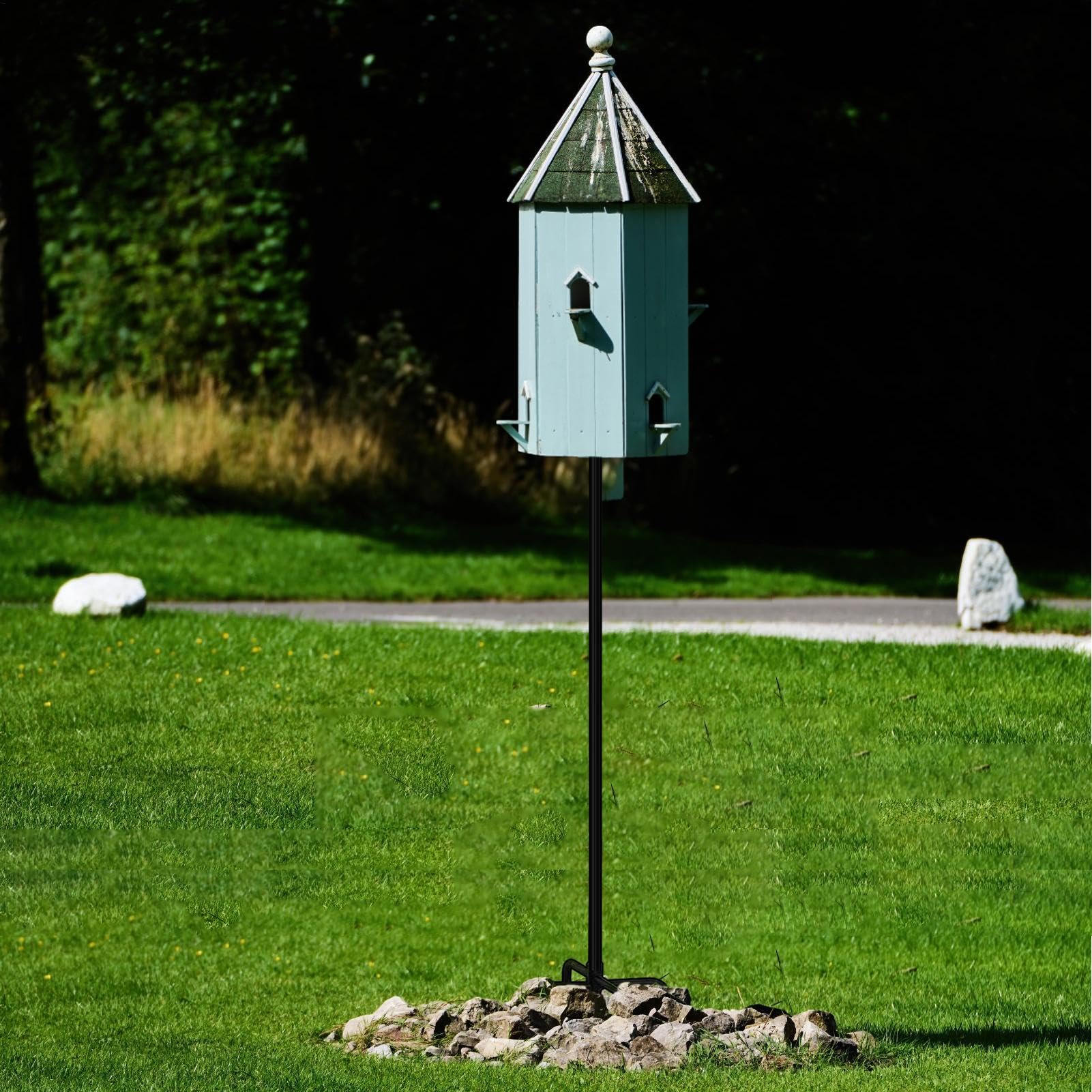 Appendiabiti per mangiatoia per colibrì - Bastone per uccelli per mangiatoia | Gancio robusto per esterni - Vassoio mentale multifunzione da 1,8 m per giardino, kit di osservazione meteorologica