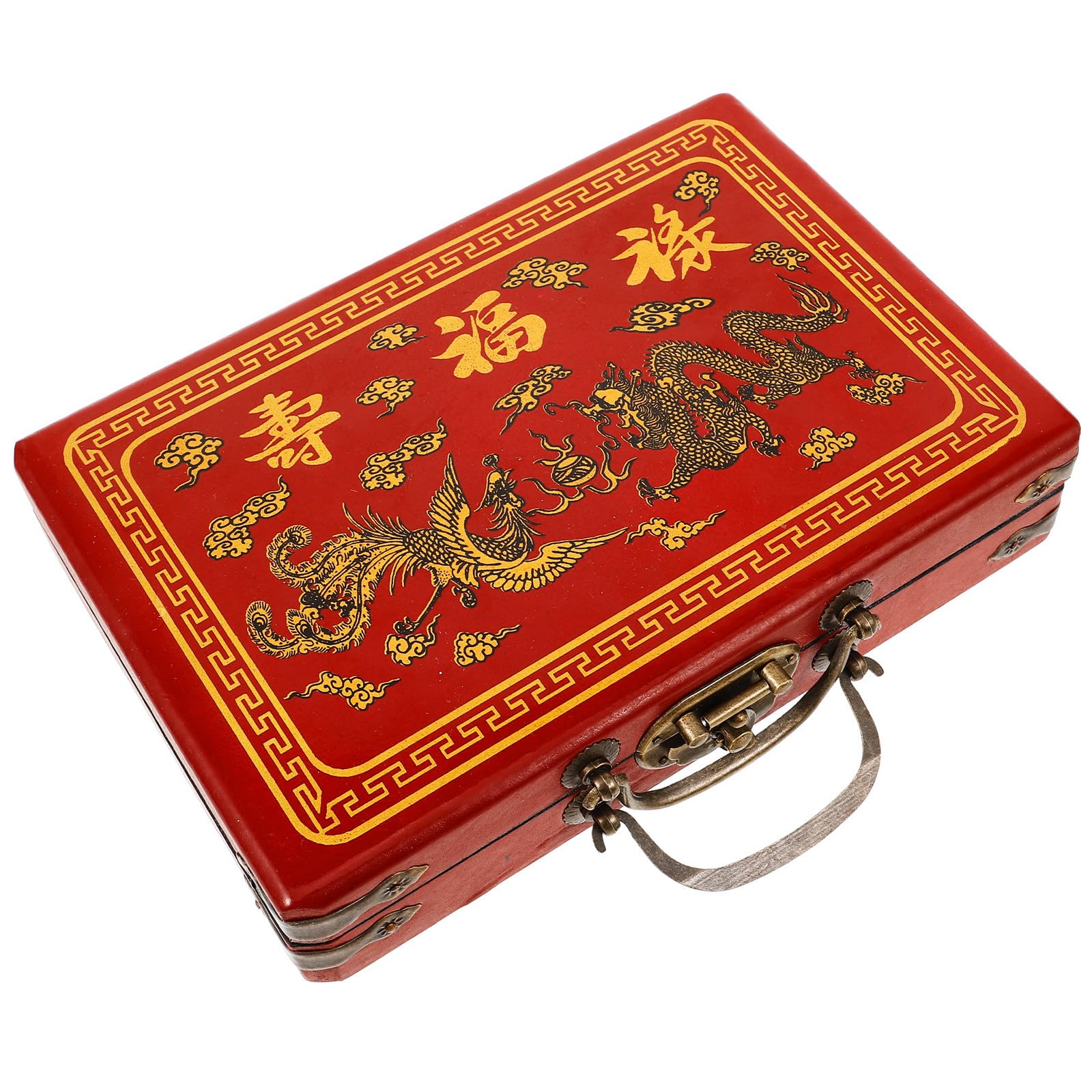 Operitacx 3 Stück Vintage Mahjong Kasten mit Griff für Mahjong