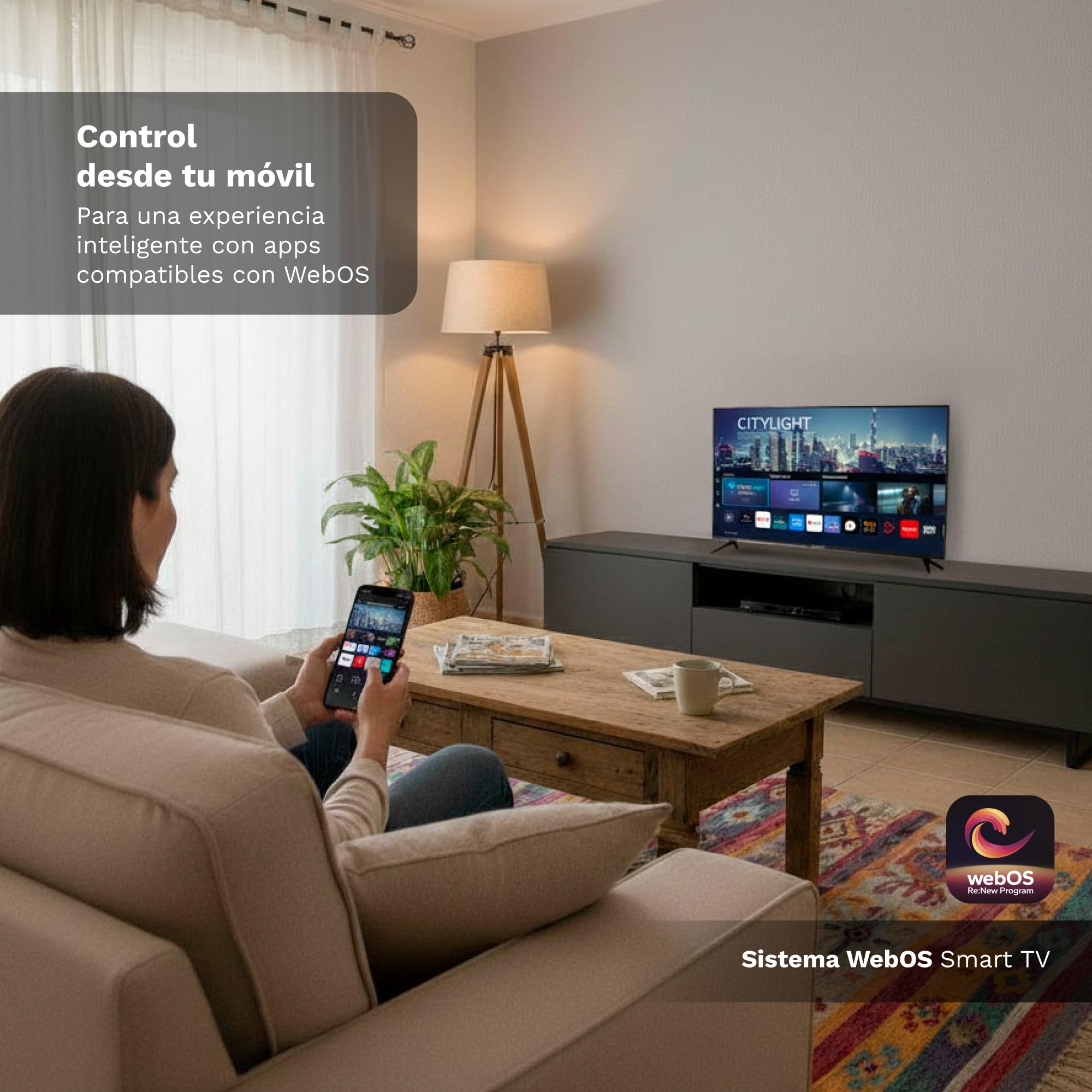 Grunkel LED-246WB12V Smart TV LED 24” HD | Sistema webOS | 12V Autocaravana y Barco | TDT2 + Satélite HD | WiFi | USB Grabador | 3 HDMI | Sonido 6W [Clase de eficiencia energética E]