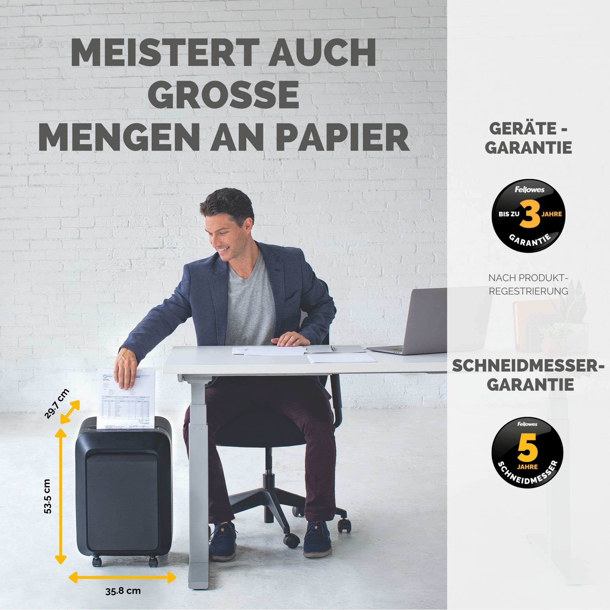 Fellowes 16 Blatt Aktenvernichter Partikelschnitt (P4), Papierschredder für Büro, Homeoffice, Powershred LX210, Schredder mit 23L Papierkorb, 100% staufrei, Safesense, Füllstandsanzeige, schwarz | Partikel 4 x 12 mm, 16 Blatt, schwarz