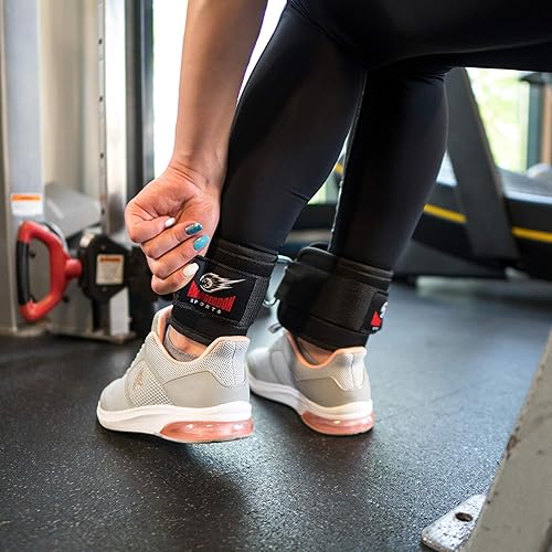 Miniatura 12 de ARMAGEDDON SPORTS Par de correas de tobillo de calidad dobles en D para fijación de máquinas de cable, tobilleras para equipo de entrenamiento