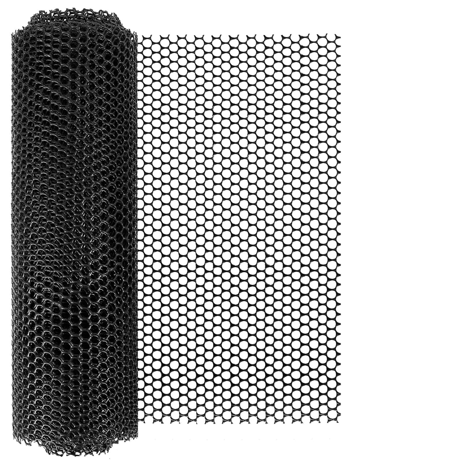 Grillage A Poule Filet de Protection de Jardin 3/6M, clôture en Plastique, équipement d'isolation Multifonctionnel découpable for Chat pour Poulailler(Black 6x0.4 M)