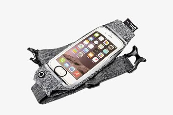 Running Belt with Window Heather Grey