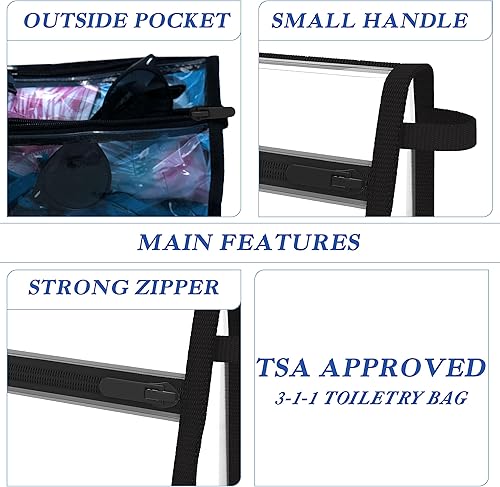 Miniatura 2 de Neceser aprobado por la TSA 3112 Parent, Negro paquete de 2, Neceser aprobado por la Tsa